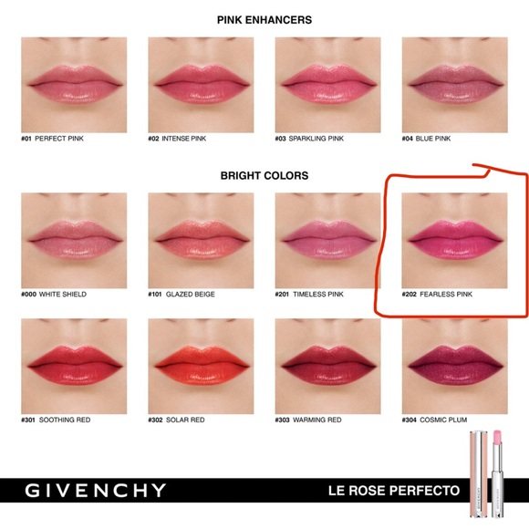 🆕 NWOB GIVENCHY Le Rouge Perfecto #202 Fearless Pink - Picture 2 of 7